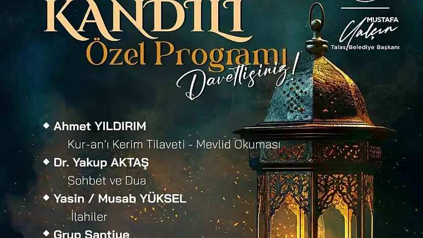 Talas'ta Mevlid Kandili özel programı