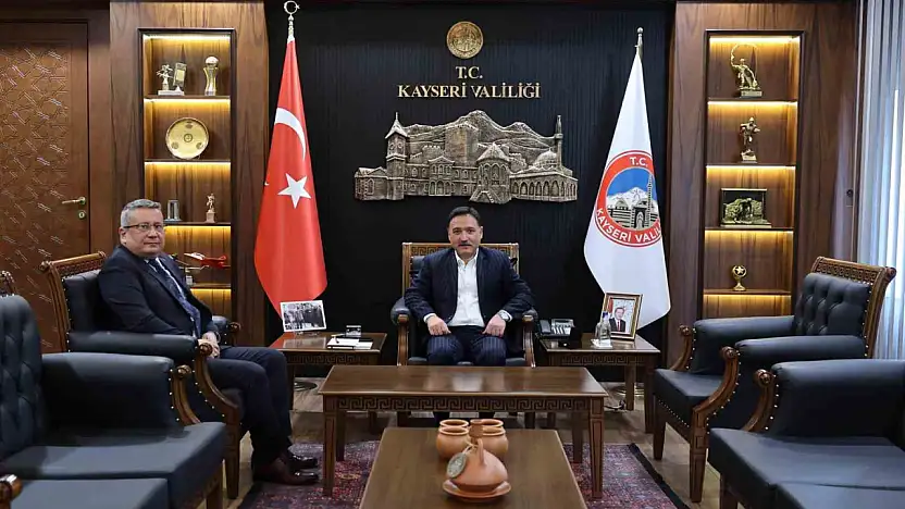 Vali Çiçek, İl Emniyet Müdürü Sinan Ergen'i kabul etti