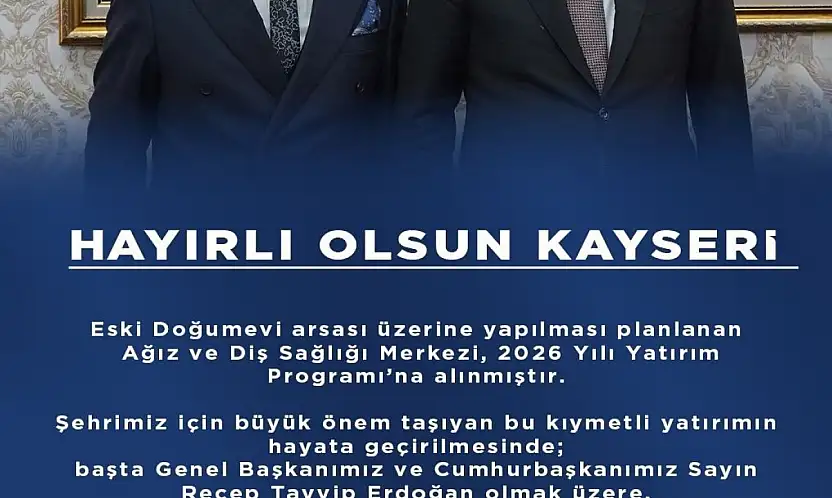 AK Parti İl Başkanı Okandan'dan 'Diş Sağlığı Merkezi' teşekkürü