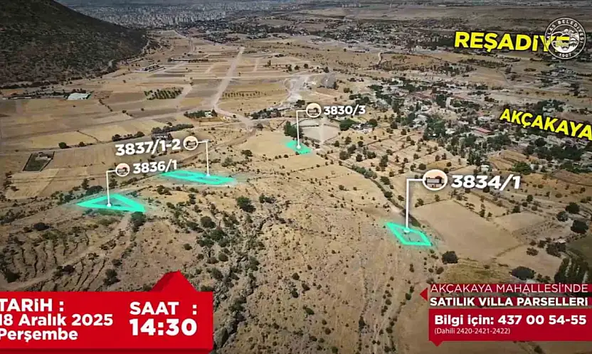 Akçakaya ve Endürlük'te 30 prestijli parsel ihaleyle satışta