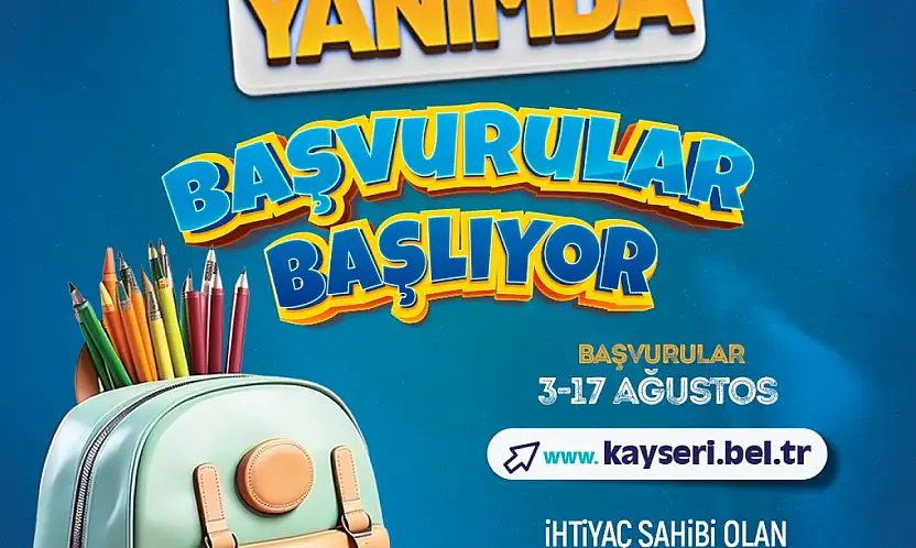 Başkan Büyükkılıç'tan öğrencilere 5 bin TL'lik kırtasiye-beslenme desteği: başvurular 3 Ağustos'ta