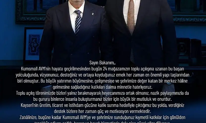 Başkan Sarıkaya'dan Elitaş'a teşekkür