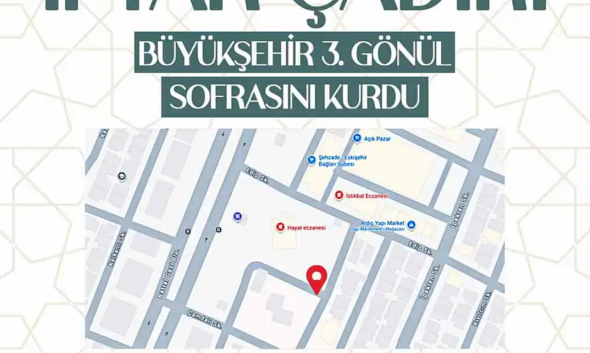 Büyükşehir, 3'üncü gönül sofrasını Eskişehir Bağlarına kurdu