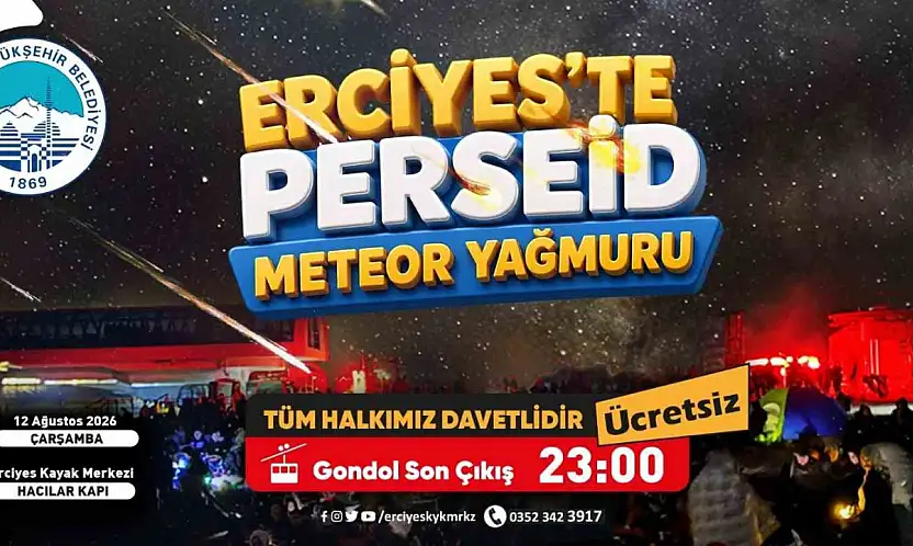 Büyükşehir, gökyüzü tutkunlarını meteor yağmuru şöleni için Erciyes'te buluşturacak