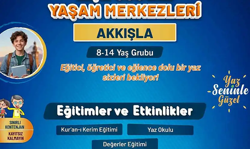 Büyükşehir KAYMEK'in ilçe sosyal yaşam merkezleri yaz okulu kayıtları başladı