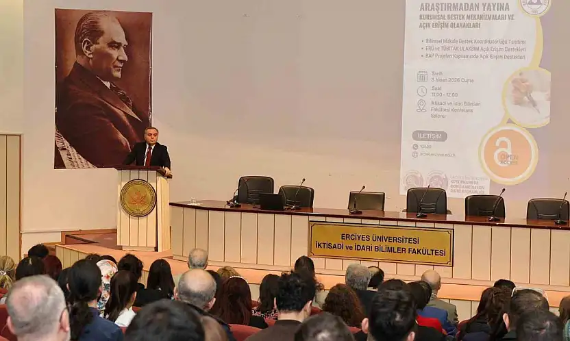 ERÜ'de 'Araştırmadan Yayına Kurumsal Destek Mekanizmaları ve Açık Erişim Olanakları' anlatıldı