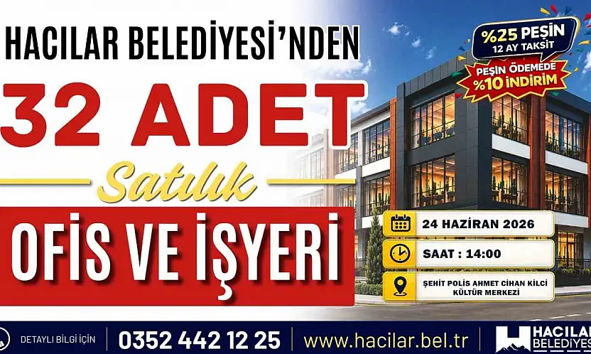 Hacılar'da 32 işyeri yeni sahiplerini bekliyor