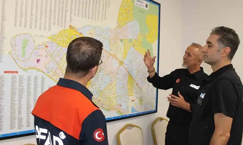 Kayseri AFAD muhtemel İstanbul depremine karşı Kartal'da hazırlık yaptı