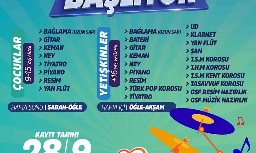 Kayseri Büyükşehir Konservatuvarı'nda kış kursları için kayıtlar başlıyor