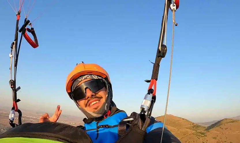 Kayseri'den Kahramanmaraş'a uçan yamaç paraşütü mesafe pilotu o anları anlattı