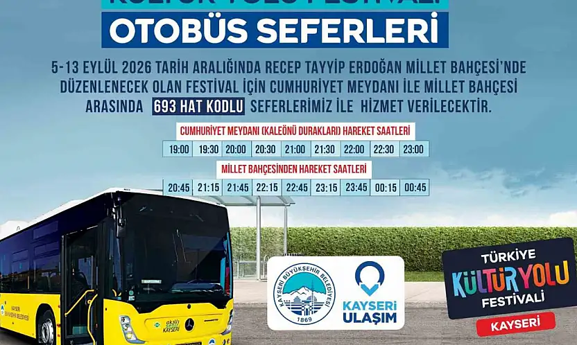 Kültür Yolu Festivali'ne özel ulaşım hizmeti