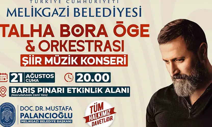 Melikgazi'de şiir ve türkü dolu geceye davet