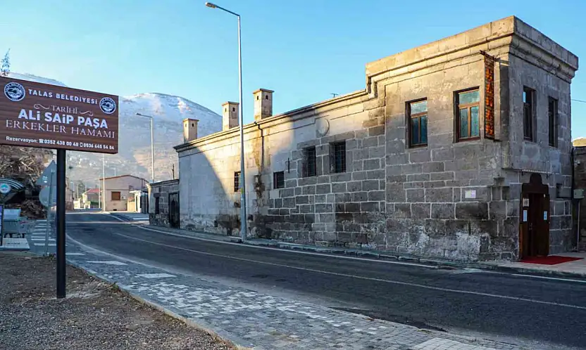 Talas'ın tarihi hamamına ilgi büyük