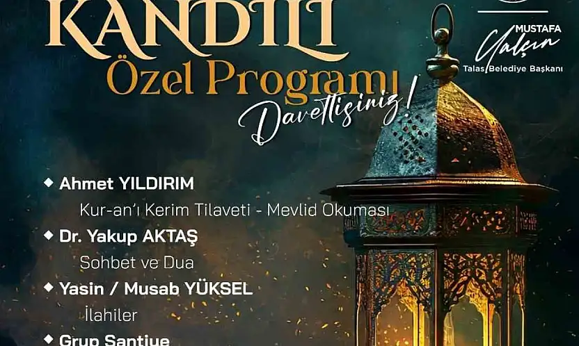 Talas'ta Mevlid Kandili özel programı