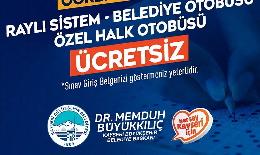 YKS adaylarına ulaşım ücretsiz